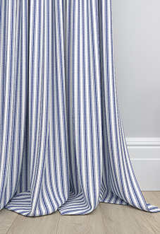 Lace Stripes, Sapphire - Made to Measure Curtains